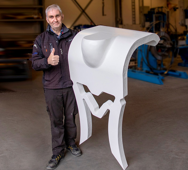 Teknisk sjef med lettiklammer for gips